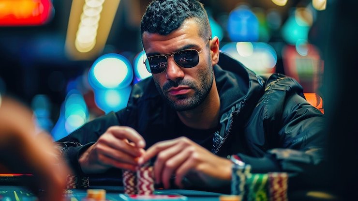 Pengguna yang gembira menggunakan layanan taruhan sportsbook dan live casino dari perangkat mereka